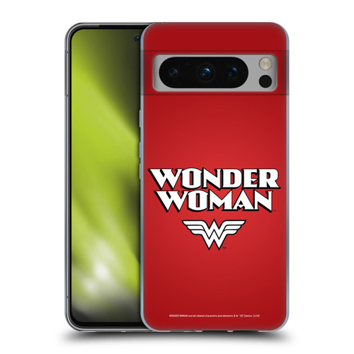 Wonder Woman DC Comics Logos Text Soft Gel Case for Google Pixel 8 Pro