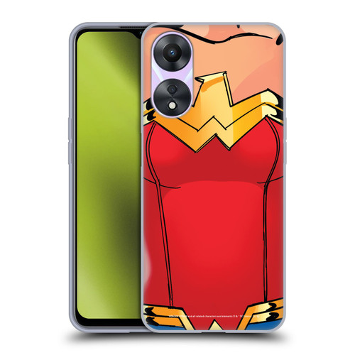 Wonder Woman DC Comics Logos Costume Soft Gel Case for OPPO A78 5G