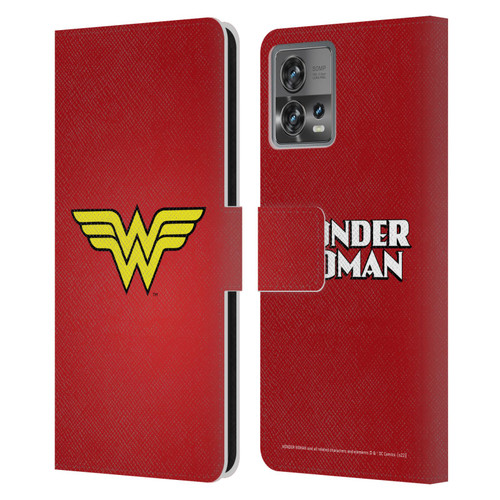 Wonder Woman DC Comics Logos Classic Leather Book Wallet Case Cover For Motorola Moto Edge 30 Fusion