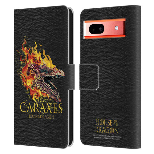 House Of The Dragon: Television Series Art Caraxes Leather Book Wallet Case Cover For Google Pixel 7a