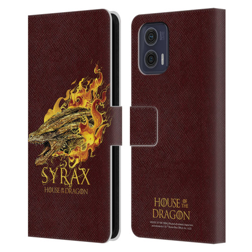 House Of The Dragon: Television Series Art Syrax Leather Book Wallet Case Cover For Motorola Moto G73 5G