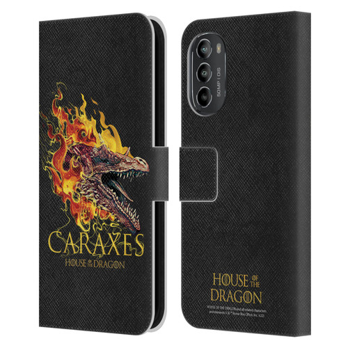 House Of The Dragon: Television Series Art Caraxes Leather Book Wallet Case Cover For Motorola Moto G82 5G