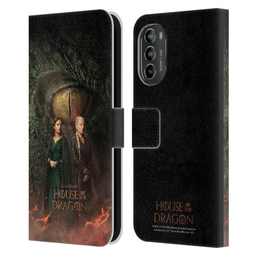 House Of The Dragon: Television Series Art Poster Leather Book Wallet Case Cover For Motorola Moto G82 5G