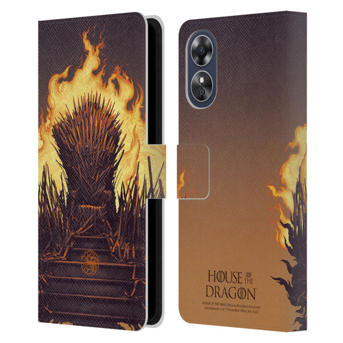 House Of The Dragon: Television Series Art Iron Throne Leather Book Wallet Case Cover For OPPO A17