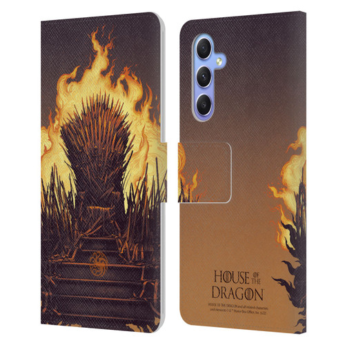 House Of The Dragon: Television Series Art Iron Throne Leather Book Wallet Case Cover For Samsung Galaxy A34 5G