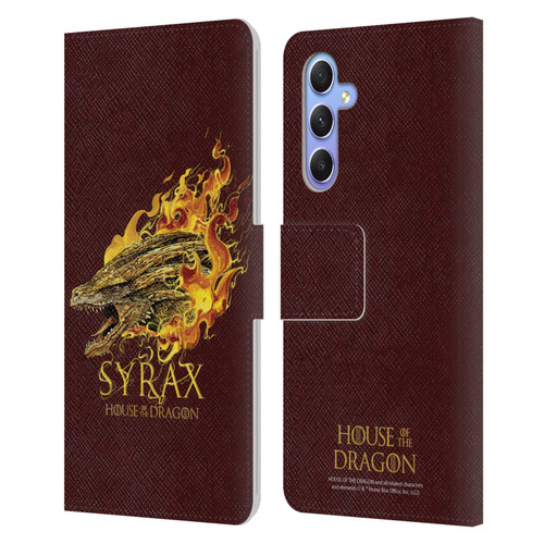 House Of The Dragon: Television Series Art Syrax Leather Book Wallet Case Cover For Samsung Galaxy A34 5G