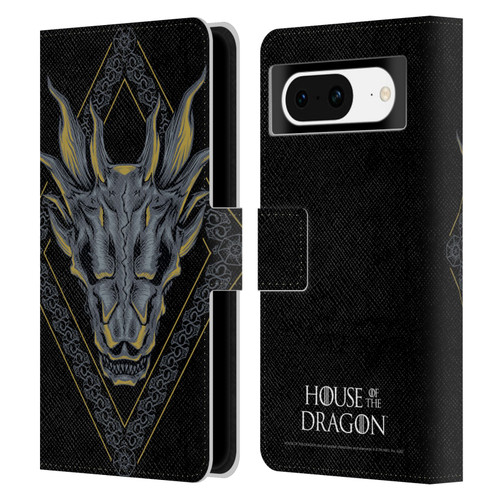 House Of The Dragon: Television Series Graphics Dragon Head Leather Book Wallet Case Cover For Google Pixel 8