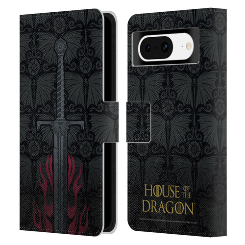 House Of The Dragon: Television Series Graphics Sword Leather Book Wallet Case Cover For Google Pixel 8
