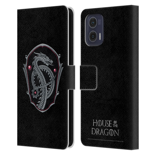 House Of The Dragon: Television Series Graphics Dragon Badge Leather Book Wallet Case Cover For Motorola Moto G73 5G