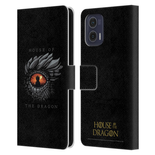 House Of The Dragon: Television Series Graphics Dragon Eye Leather Book Wallet Case Cover For Motorola Moto G73 5G