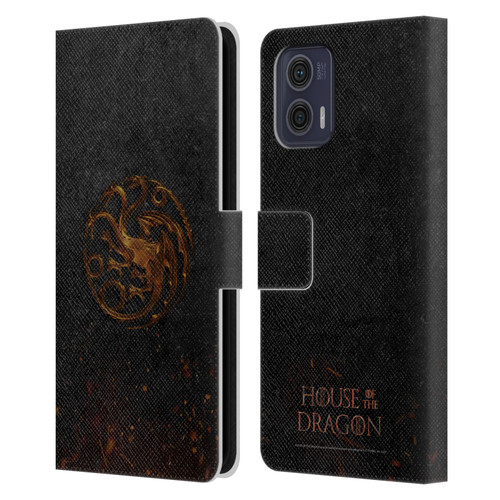 House Of The Dragon: Television Series Graphics Targaryen Emblem Leather Book Wallet Case Cover For Motorola Moto G73 5G