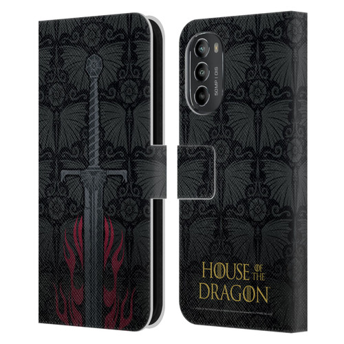 House Of The Dragon: Television Series Graphics Sword Leather Book Wallet Case Cover For Motorola Moto G82 5G