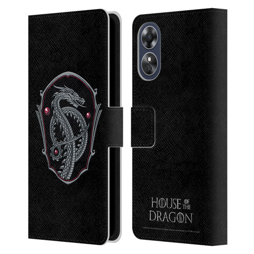 House Of The Dragon: Television Series Graphics Dragon Badge Leather Book Wallet Case Cover For OPPO A17