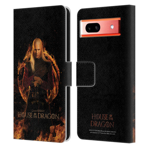 House Of The Dragon: Television Series Key Art Daemon Leather Book Wallet Case Cover For Google Pixel 7a