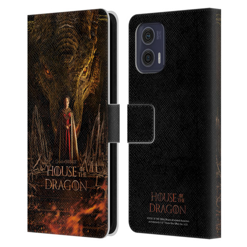 House Of The Dragon: Television Series Key Art Poster 1 Leather Book Wallet Case Cover For Motorola Moto G73 5G