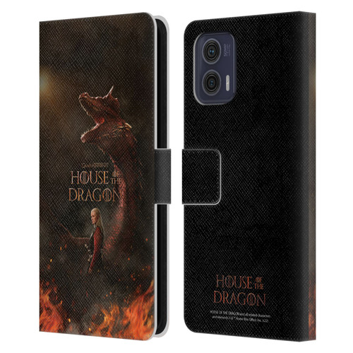 House Of The Dragon: Television Series Key Art Poster 2 Leather Book Wallet Case Cover For Motorola Moto G73 5G