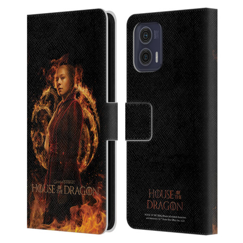 House Of The Dragon: Television Series Key Art Rhaenyra Leather Book Wallet Case Cover For Motorola Moto G73 5G