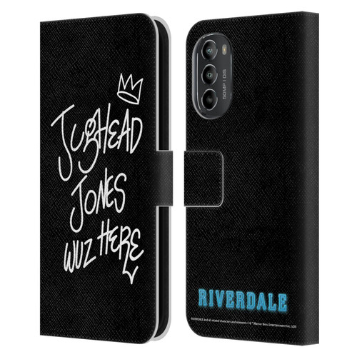 Riverdale Graphic Art Jughead Wuz Here Leather Book Wallet Case Cover For Motorola Moto G82 5G
