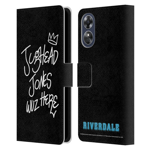 Riverdale Graphic Art Jughead Wuz Here Leather Book Wallet Case Cover For OPPO A17