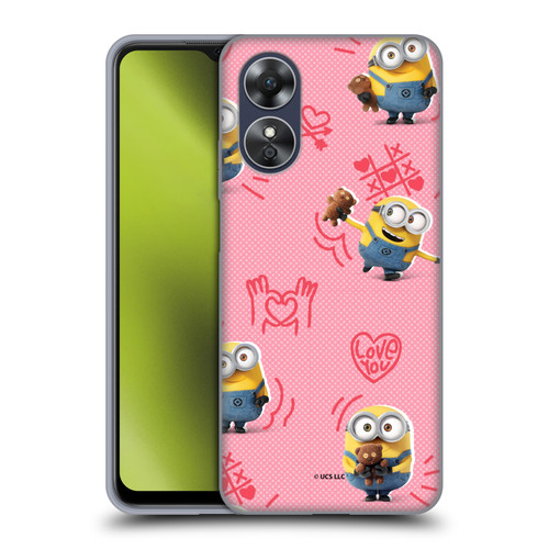 Minions Rise of Gru(2021) Valentines 2021 Bob Pattern Soft Gel Case for OPPO A17