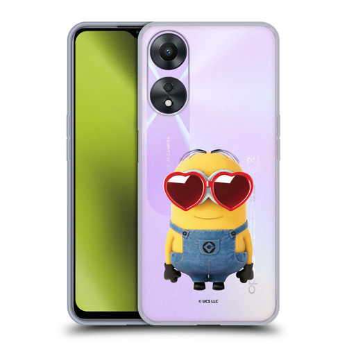 Minions Rise of Gru(2021) Valentines 2021 Heart Glasses Soft Gel Case for OPPO A78 5G