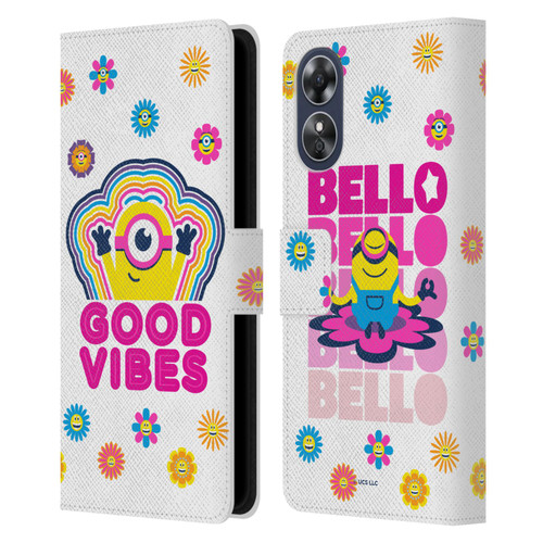 Minions Rise of Gru(2021) Day Tripper Good Vibes Leather Book Wallet Case Cover For OPPO A17