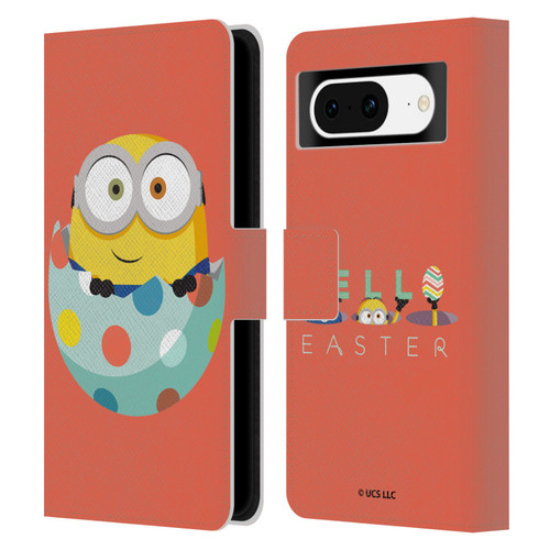 Minions Rise of Gru(2021) Easter 2021 Bob Egg Leather Book Wallet Case Cover For Google Pixel 8