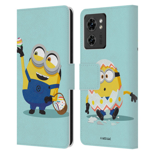 Minions Rise of Gru(2021) Easter 2021 Bob Egg Hunt Leather Book Wallet Case Cover For Motorola Moto Edge 40