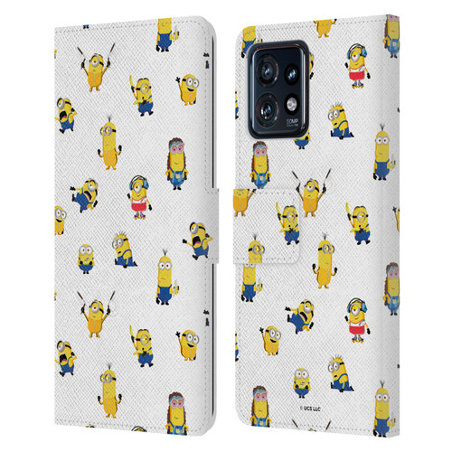 Minions Rise of Gru(2021) Humor Costume Pattern Leather Book Wallet Case Cover For Motorola Moto Edge 40 Pro