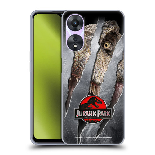 Jurassic Park Logo T-Rex Claw Mark Soft Gel Case for OPPO A78 5G