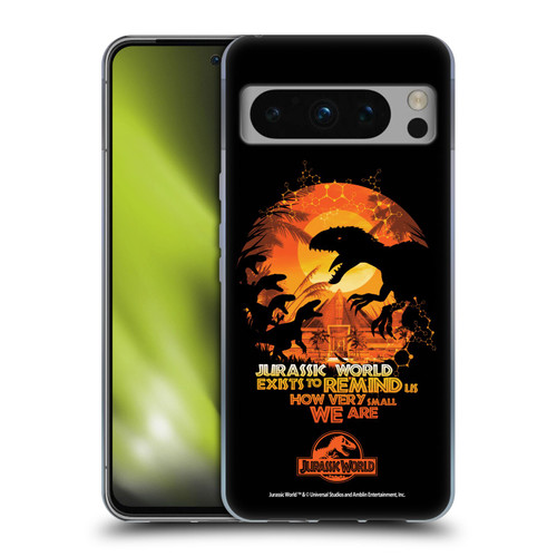 Jurassic World Vector Art Raptors Silhouette Soft Gel Case for Google Pixel 8 Pro