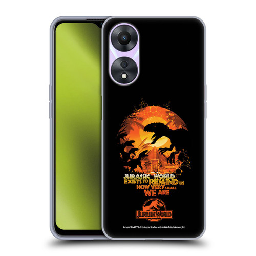 Jurassic World Vector Art Raptors Silhouette Soft Gel Case for OPPO A78 5G