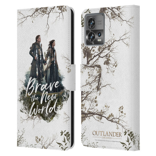 Outlander Composed Graphics Brave The New World Leather Book Wallet Case Cover For Motorola Moto Edge 30 Fusion