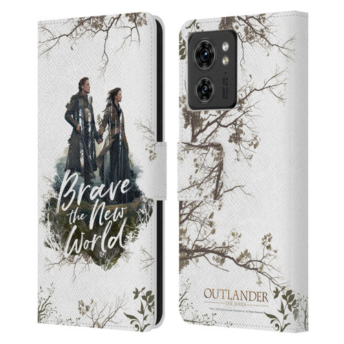 Outlander Composed Graphics Brave The New World Leather Book Wallet Case Cover For Motorola Moto Edge 40