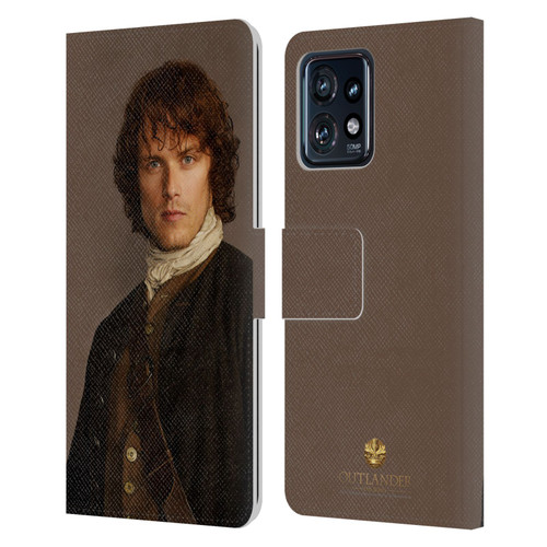 Outlander Characters Jamie Traditional Leather Book Wallet Case Cover For Motorola Moto Edge 40 Pro