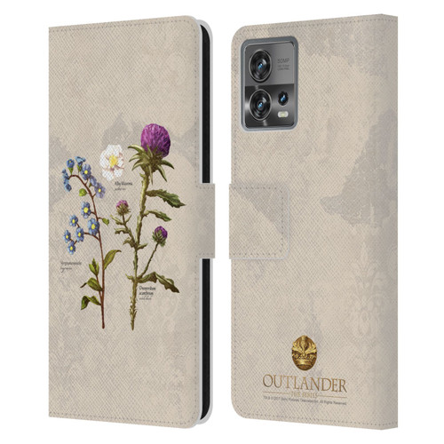 Outlander Graphics Flowers Leather Book Wallet Case Cover For Motorola Moto Edge 30 Fusion
