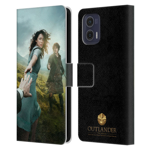 Outlander Key Art Season 1 Poster Leather Book Wallet Case Cover For Motorola Moto G73 5G