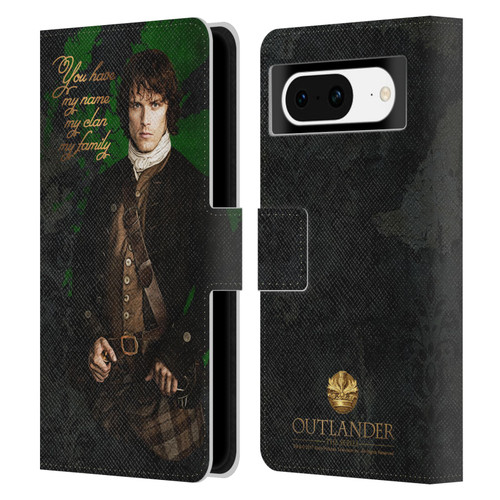 Outlander Portraits Jamie Leather Book Wallet Case Cover For Google Pixel 8