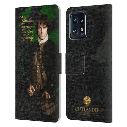 Outlander Portraits Jamie Leather Book Wallet Case Cover For Motorola Moto Edge 40 Pro