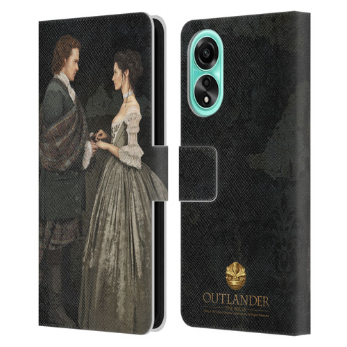 Outlander Portraits Claire & Jamie Painting Leather Book Wallet Case Cover For OPPO A78 4G