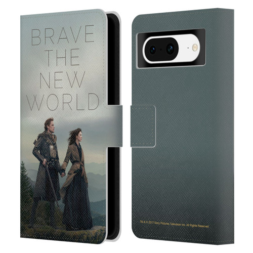 Outlander Season 4 Art Brave The New World Leather Book Wallet Case Cover For Google Pixel 8