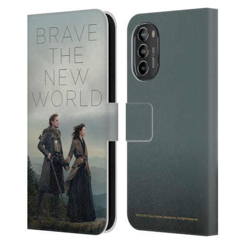 Outlander Season 4 Art Brave The New World Leather Book Wallet Case Cover For Motorola Moto G82 5G