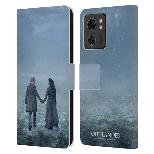 Outlander Season 6 Key Art Jamie And Claire Leather Book Wallet Case Cover For Motorola Moto Edge 40