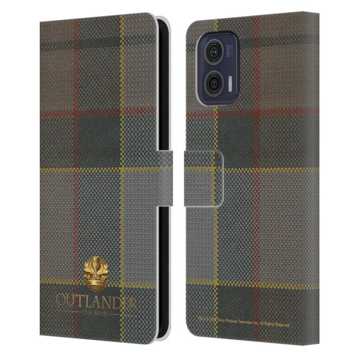 Outlander Tartans Fraser Leather Book Wallet Case Cover For Motorola Moto G73 5G