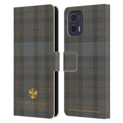 Outlander Tartans Plaid Leather Book Wallet Case Cover For Motorola Moto G73 5G