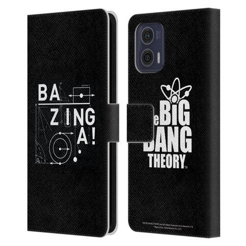 The Big Bang Theory Bazinga Physics Leather Book Wallet Case Cover For Motorola Moto G73 5G