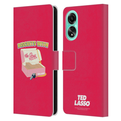 Ted Lasso Season 1 Graphics Biscuits With The Boss Leather Book Wallet Case Cover For OPPO A78 5G