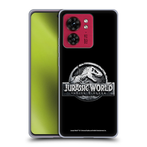 Jurassic World Fallen Kingdom Logo Plain Black Soft Gel Case for Motorola Moto Edge 40