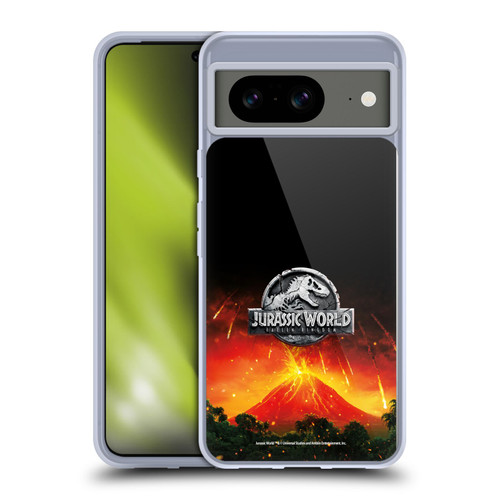 Jurassic World Fallen Kingdom Logo Volcano Eruption Soft Gel Case for Google Pixel 8