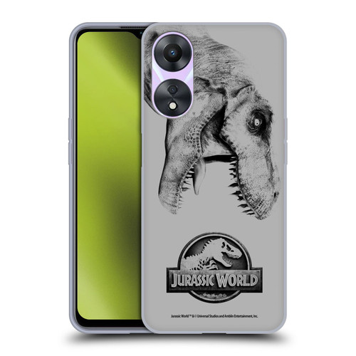 Jurassic World Fallen Kingdom Logo T-Rex Soft Gel Case for OPPO A78 5G